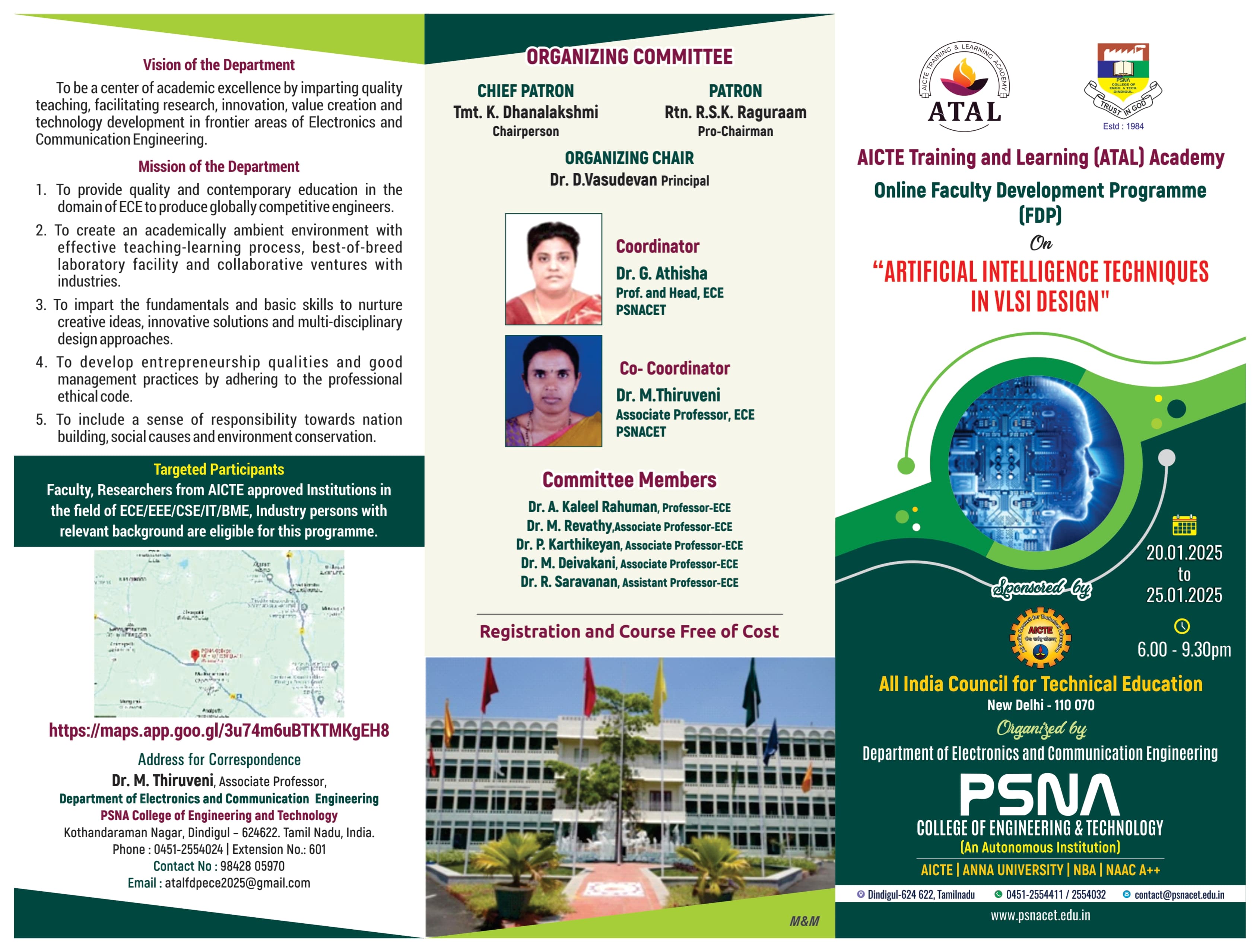 Faculty Development Programme on Artificial Intelligence Techniques in VLSI Design 2025